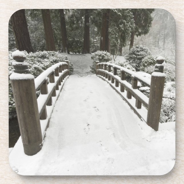 Porta-copo Ponte da lua coberta de neve, Jardim Japonês (Frente)