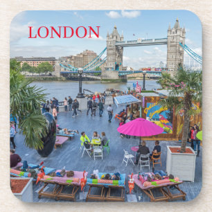 Porta-copo Ponte Torre de Londres nas portas copos de verão