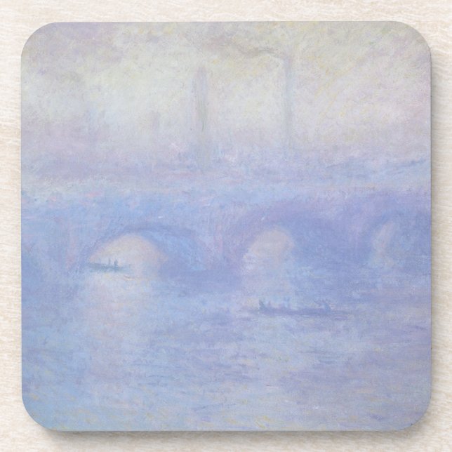Porta-copo Ponte Waterloo, efeito úmido de Claude Monet (Frente)