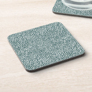 Porta-copo Pontos aleatórios - Verde escuro sobre branco