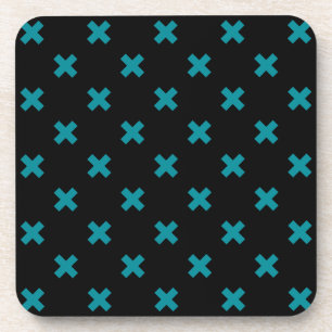 Porta-copo Pontos de cruz em preto