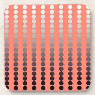 Porta-copo Pontos de Satin - coral e pewter