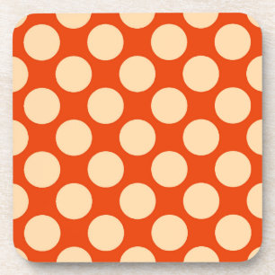 Porta-copo Pontos grandes retrô - laranja claro e laranja man