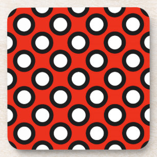 Porta-copo Pontos retrorreflectores em círculo, vermelho, pr