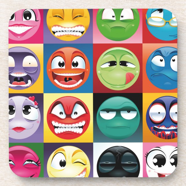 Porta-copo pop art emojis (Frente)