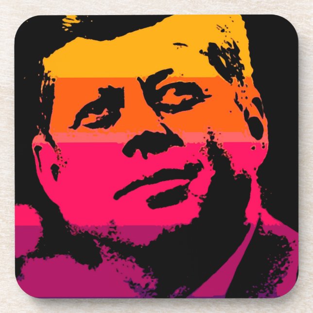 Porta-copo Pop Art Jack JFK John F. Kennedy (Frente)
