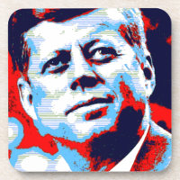 Pop Art JFK John F. Kennedy Red Blue