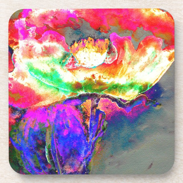 Porta-copo Poppy Amarelo (Frente)