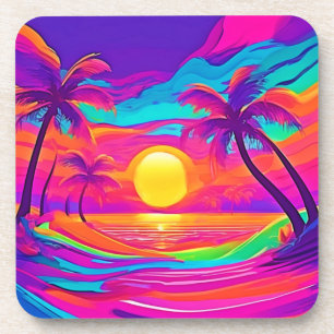 Porta-copo Pôr do Sol Azul e Laranja