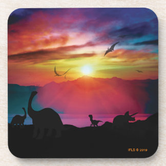 Porta-copo Por do sol do dinossauro