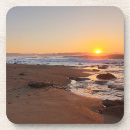 Porta-copo Pôr do sol na praia em Paphos