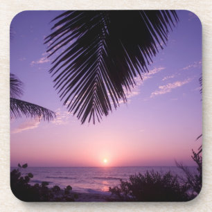 Porta-copo Pôr do sol no West End, Cayman Brac, Ilhas Cayman,