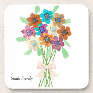 Porta-copo Portas copos com Buquê Floral Bonito