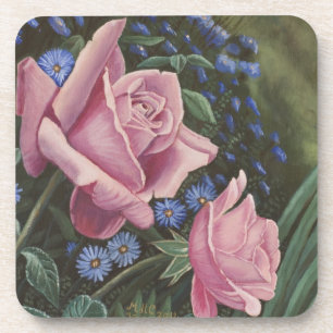 Porta-copo Portas copos cor-de-rosa dos rosas e das flores do