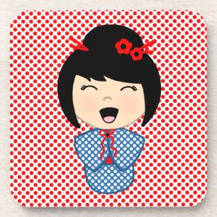 Porta-copo Portas copos da boneca 1 de Kokeshi com parte