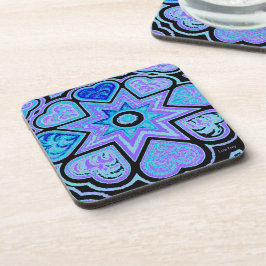 Porta-copo Portas copos de Estrelas e Corações Azuis Elétrico