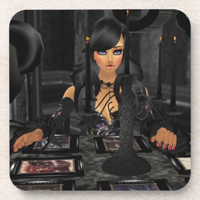 Porta-copo Portas copos de Leitura de Tarot (Frente)