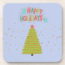 Porta-copo Portas copos de Natal com Árvore e Feriados Felize