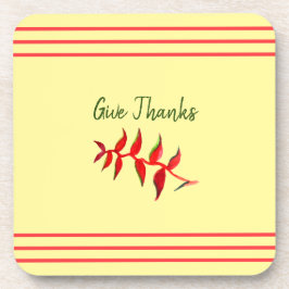 Porta-copo Portas copos de Obrigados Floral Amarelo bonito