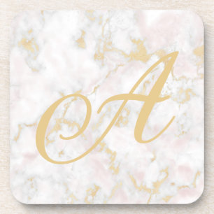 Porta-copo Portas copos de Padrão Dourado Rosa Marble