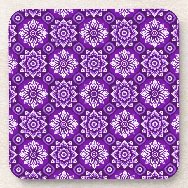 Porta-copo Portas copos de padrão floral Elegante Boho - Conj (Frente)