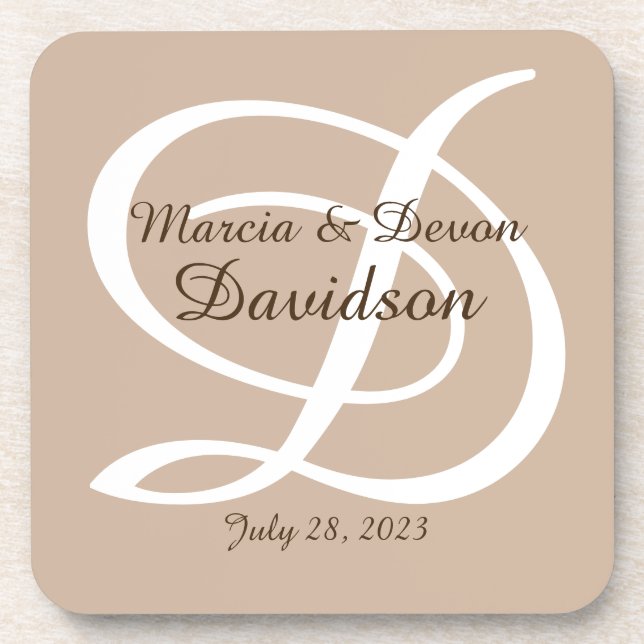 Porta-copo Portas copos de plástico com duro monograma (Frente)