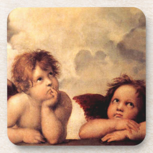 Porta-copo Portas copos de Sistine Madonna dos querubins de