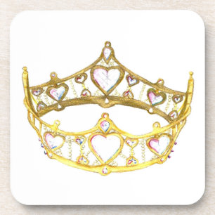 Porta-copo Portas copos de tiara da Coroa da Rainha dos Coraç