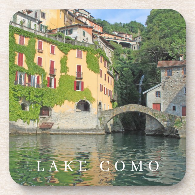 Porta-copo Portas copos de visualização do Lago Como Nesso (Frente)