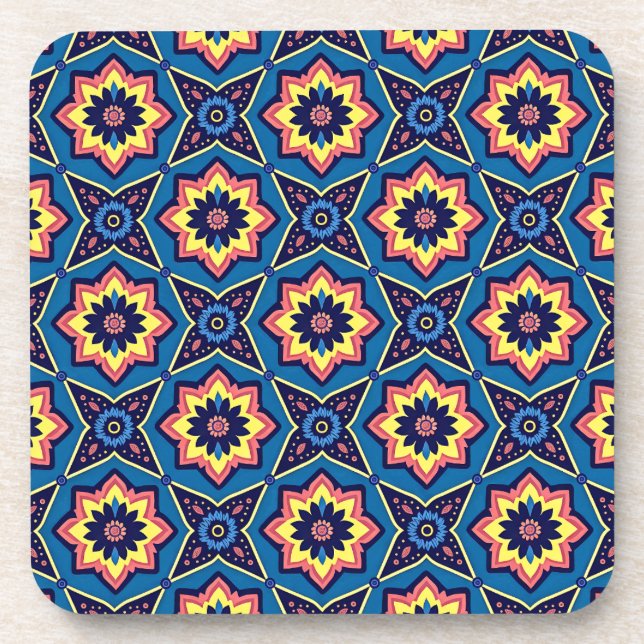 Porta-copo Portas copos Geométricas de Boho Vibrantes - Conju (Frente)