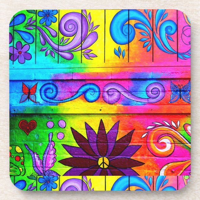 Porta-copo portas copos hippies ranhuras (Frente)