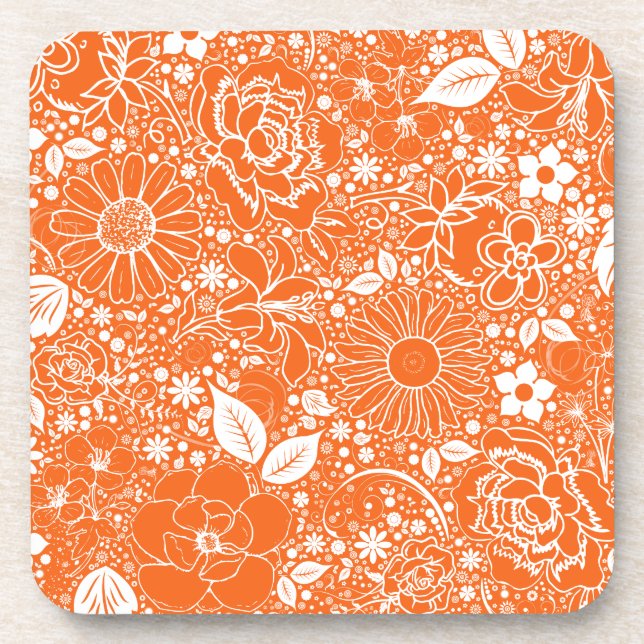 Porta-copo Portas copos Laranja de Belezas Botânicas (Frente)