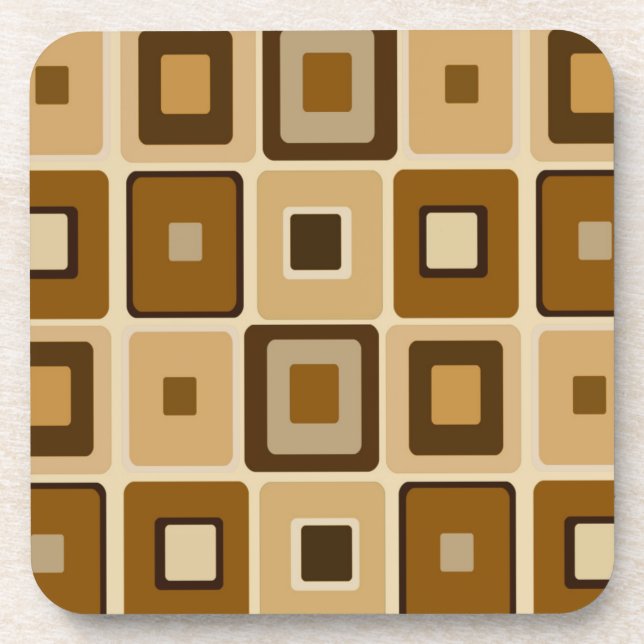 Porta-copo Portas copos Quadradas Retroativas (Frente)