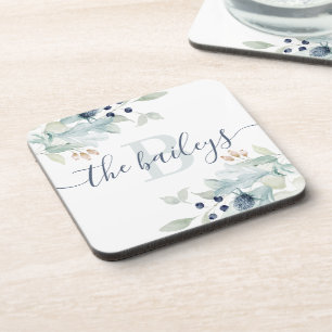 Porta-copo Porte-copos de plástico rígido com flores monogram