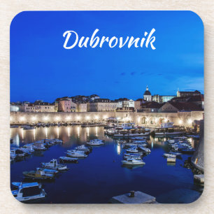 Porta-copo Porto de Dubrovnik e paredes iluminadas à noite
