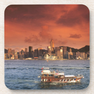 Porta-copo Porto de Hong Kong ao Pôr-do-Sol