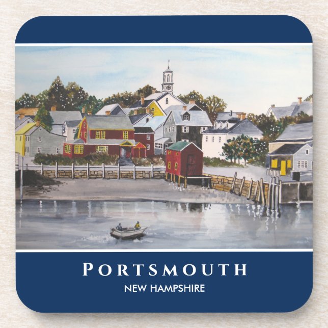 Porta-copo Portsmouth Harbour New Hampshire USA Painting (Frente)