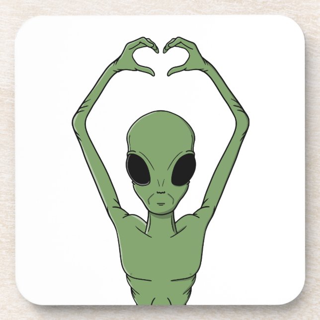 Porta-copo Pose do Coração Alien (Frente)