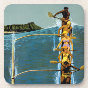 Porta-copo Poster de viagens Da United Air Lines Para O Havaí
