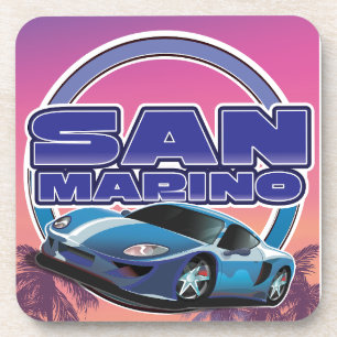 Porta-copo Poster de viagens desportivo de São Marino