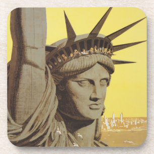 Porta-copo Poster de viagens Para Nova Iorque, United Air Lin