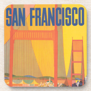 Porta-copo Poster de viagens Para Voar Twa Para São Francisco