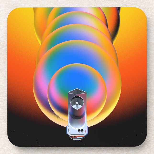 Porta-copo Poster do telescópio espacial Spitzer. (Frente)