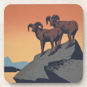 Porta-copo Poster vintage Promovendo Viagem Para Parques Naci