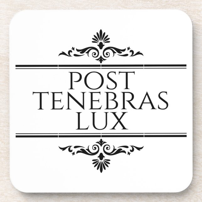 Porta-copo Posto Tenebras Lux (Frente)