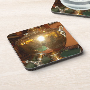 Porta-copo Pote de chá ouro