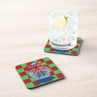 Porta-copo Pote de Gengibre Azul de Natal