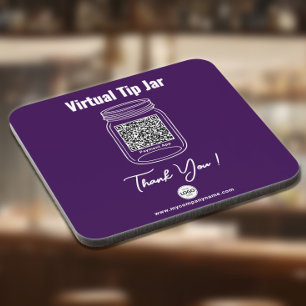 Porta-copo Pote de Gorjeta Virtual, App de Pagamento com Códi