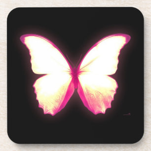 Porta-copo Pousadeiras de Borboleta Rosa Brilhante