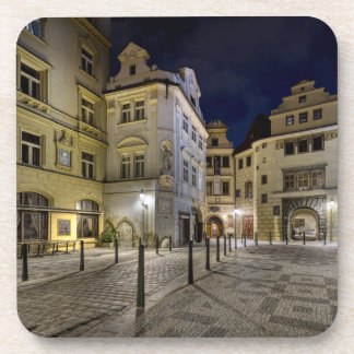 Porta-copo Prague Cidade Velha Rua Noite Suporte de Plástico